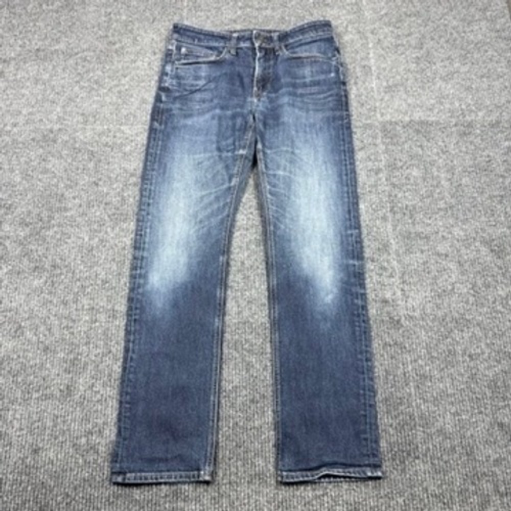 Express Mens Slim Straight Stretch Jeans Blue Medium Wash 30x32 002845836